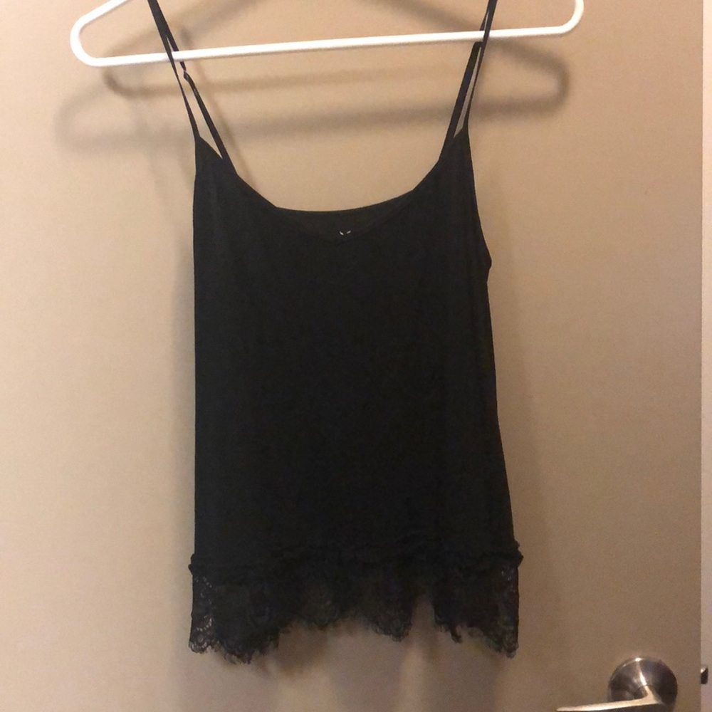 SOFT & SEXY Black Lace Tank-top